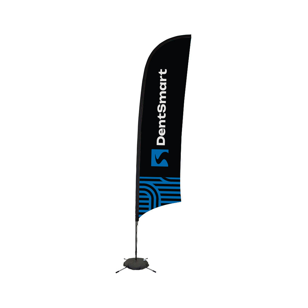 13' Premium Razor Sail Sign Flag, 1-Sided, Scissor Base